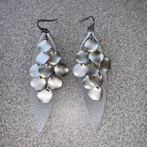 3 for $65 - "Poltergeist" leather earrings